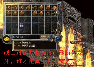 战士终极武器抉择:怒斩与龙牙,谁才是真正的王者之选? 战士终极武器抉择:怒斩与龙牙,谁才是真正的王者之选?